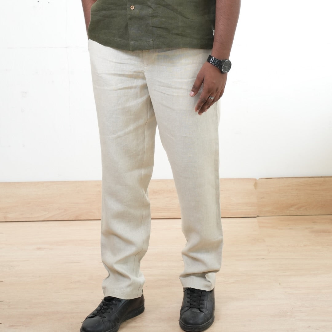 100% Premium Linen Chinos - Men
