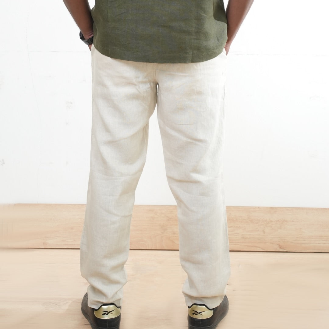 100% Premium Linen Chinos - Men