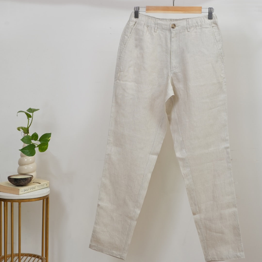 100% Premium Linen Chinos - Men