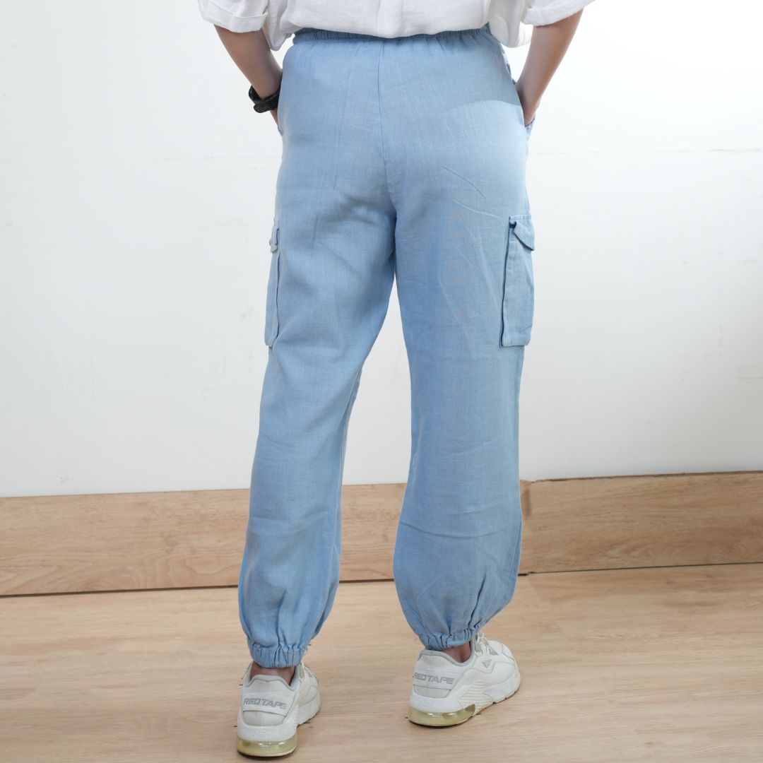 100% Premium Linen Joggers For Women