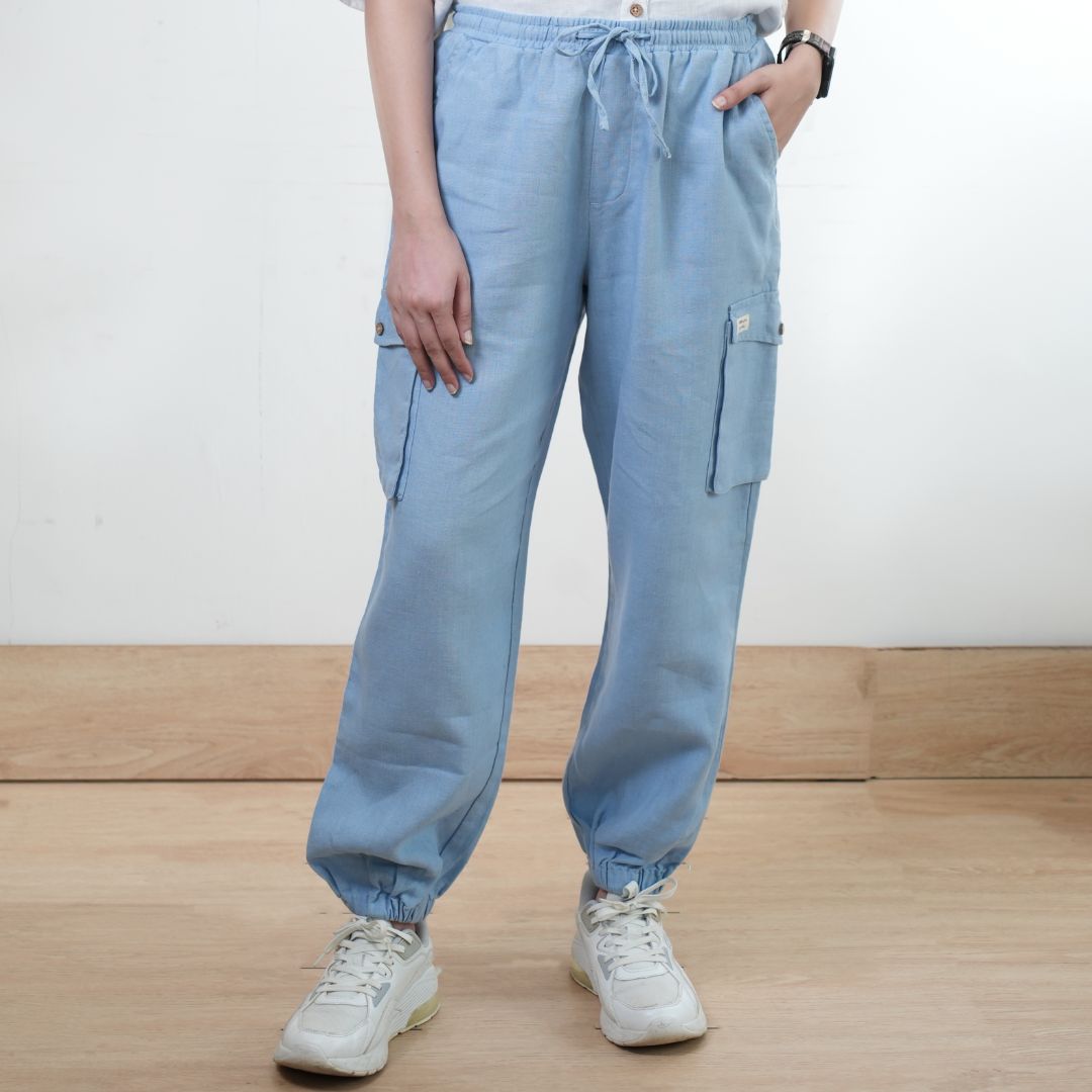100% Premium Linen Joggers For Women