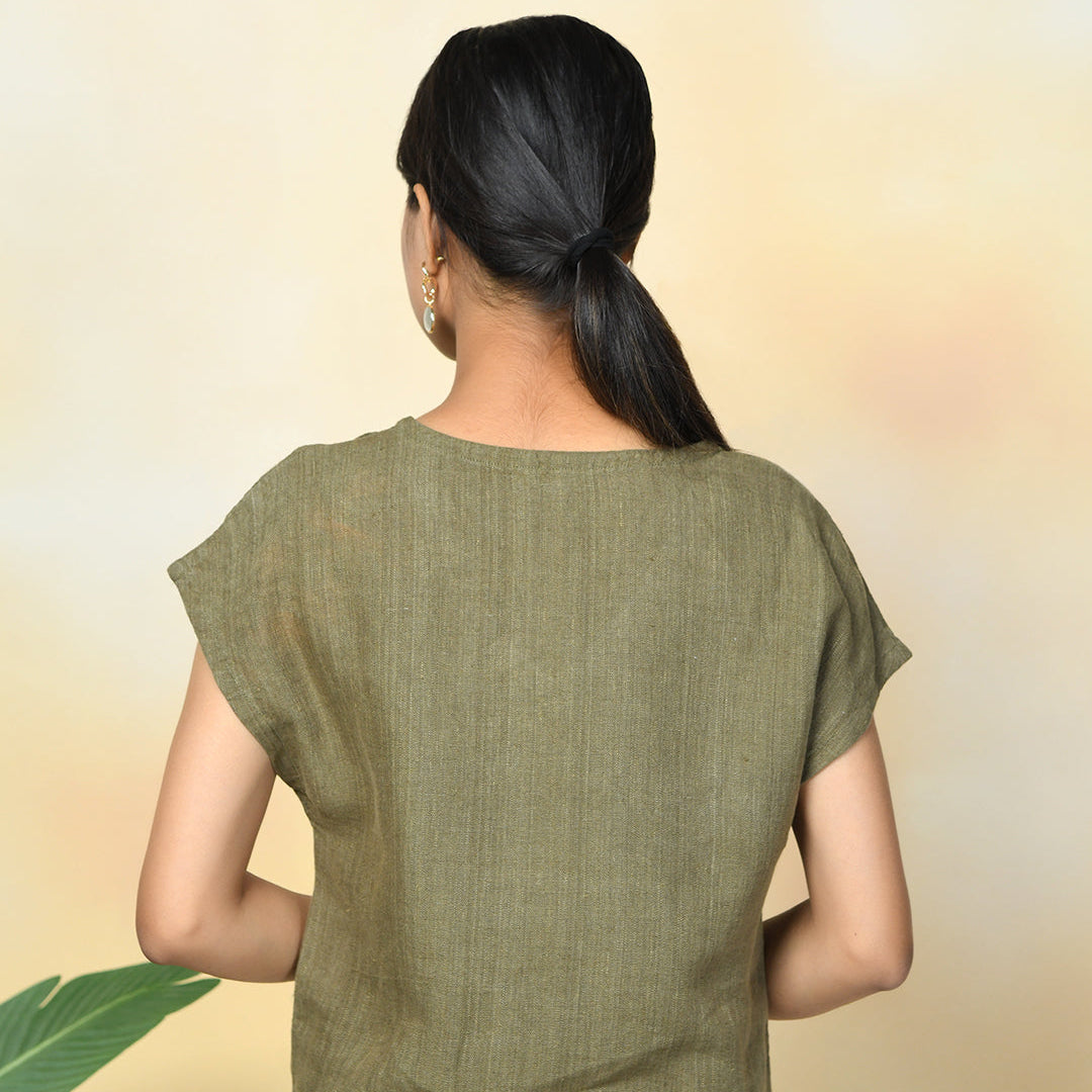 100% Premium Linen Co-ord Set (Relaxed Fit Pant and Boxy Top)- Women