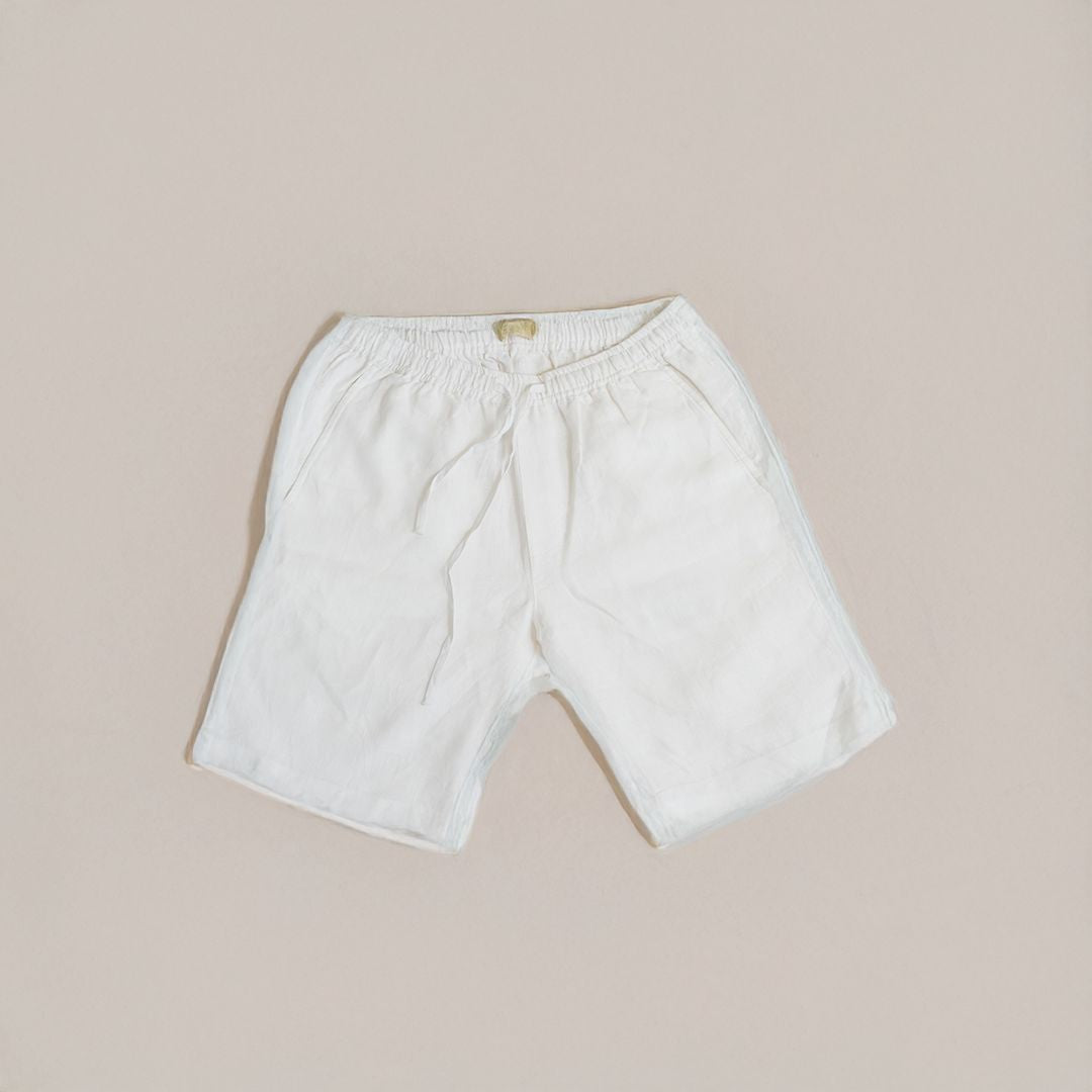Classic Shorts- 100% Premium Linen - Men's Shorts - White