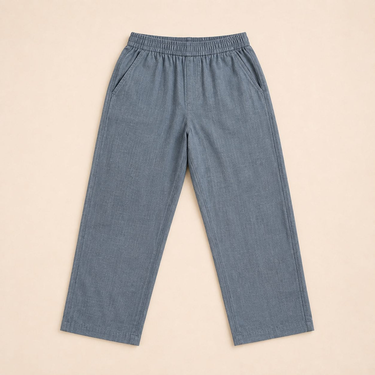 Linen Relaxed Fit Pants for Women- Grey