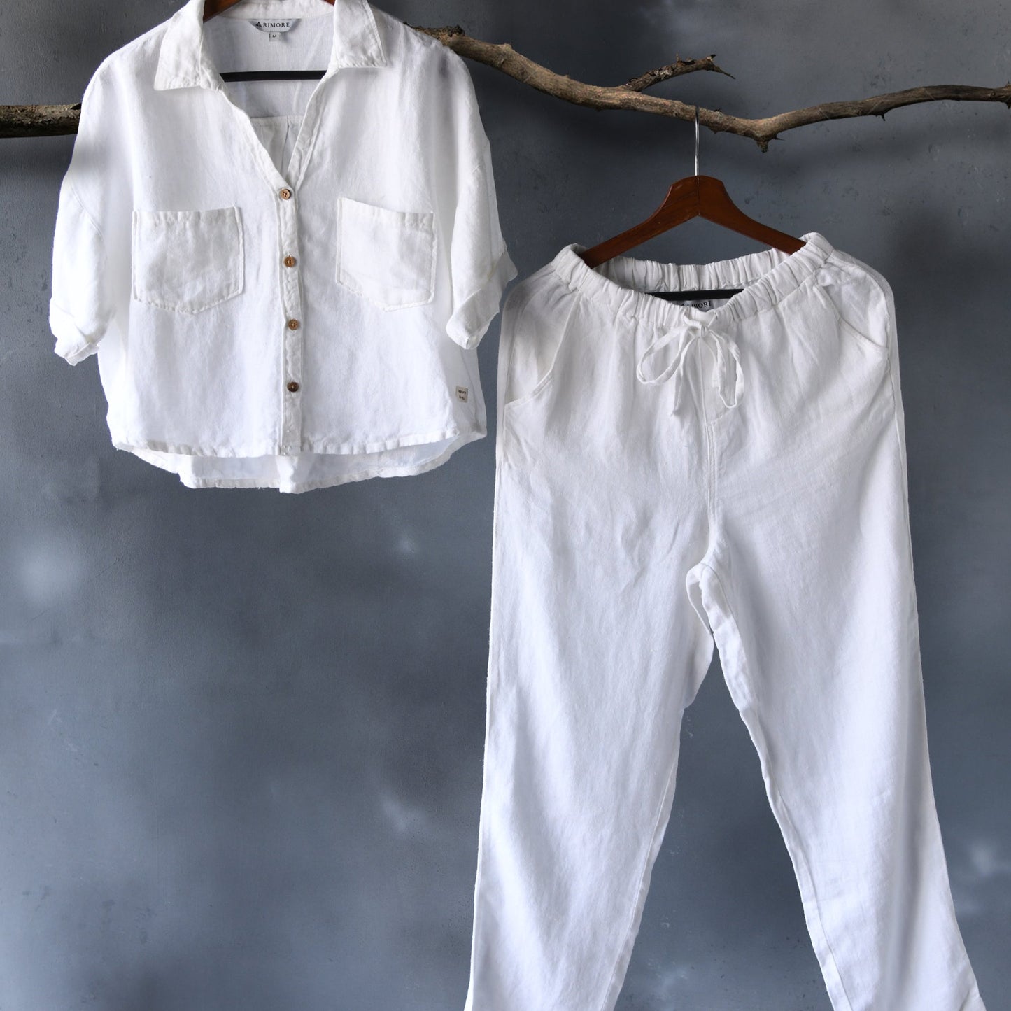 100% Premium Linen Co-ord Set Women- Relaxed Pant and Boxy Shirt