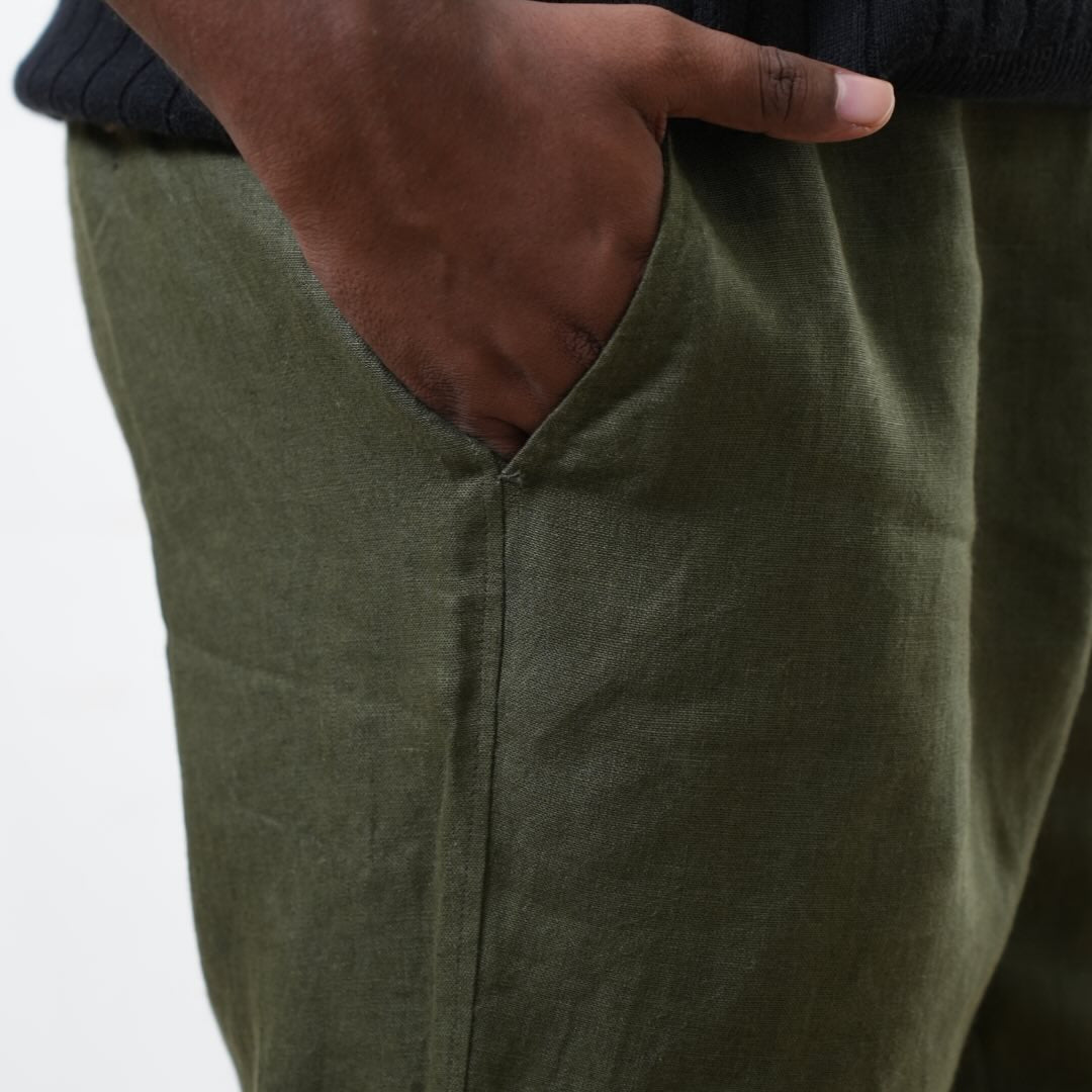 100% Premium Linen Chinos - Men