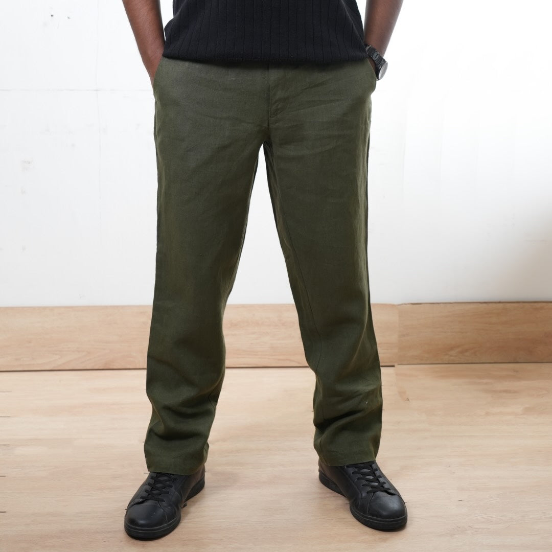 100% Premium Linen Chinos - Men