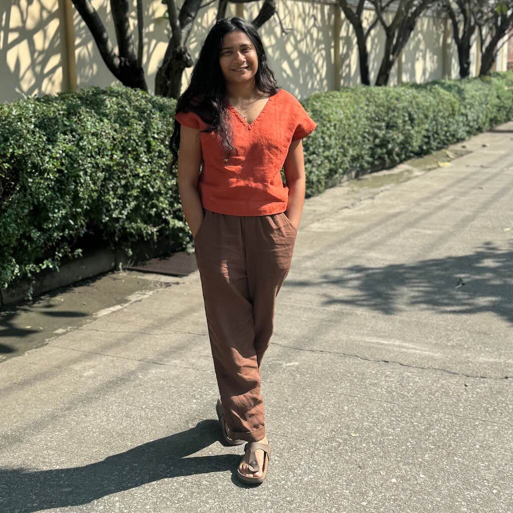 100% Premium Linen Crop Top- Women