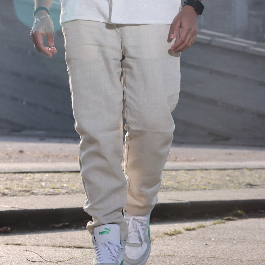 100% Relaxed fit pant beige