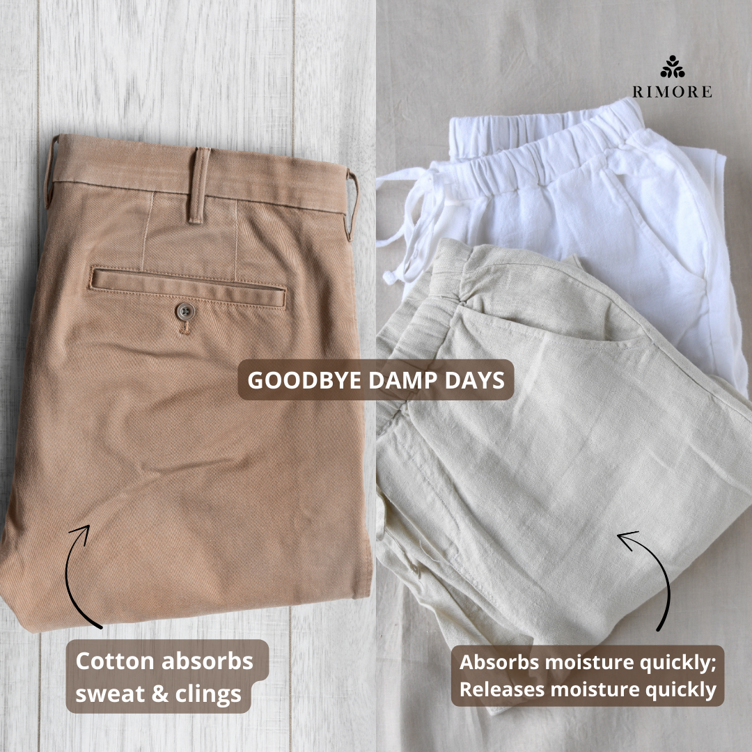 100% Premium Linen Relaxed fit Pants- Women