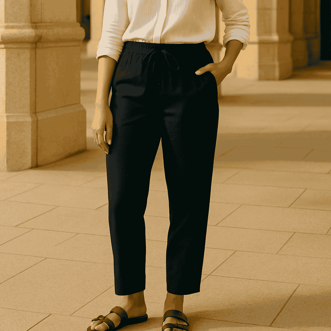 100% Premium Linen Relaxed fit Pants- Women
