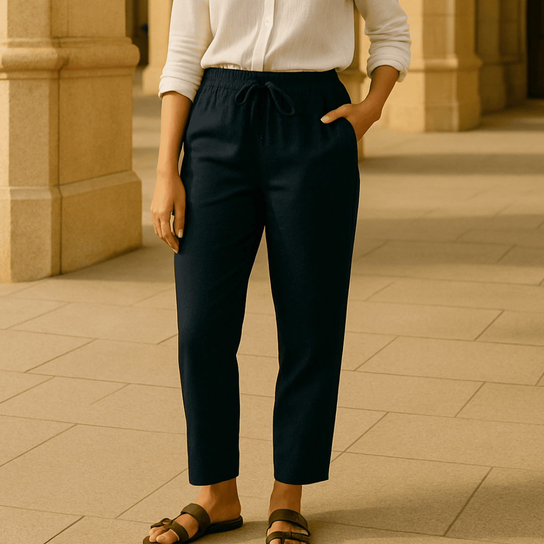 100% Premium Linen Relaxed fit Pants- Women