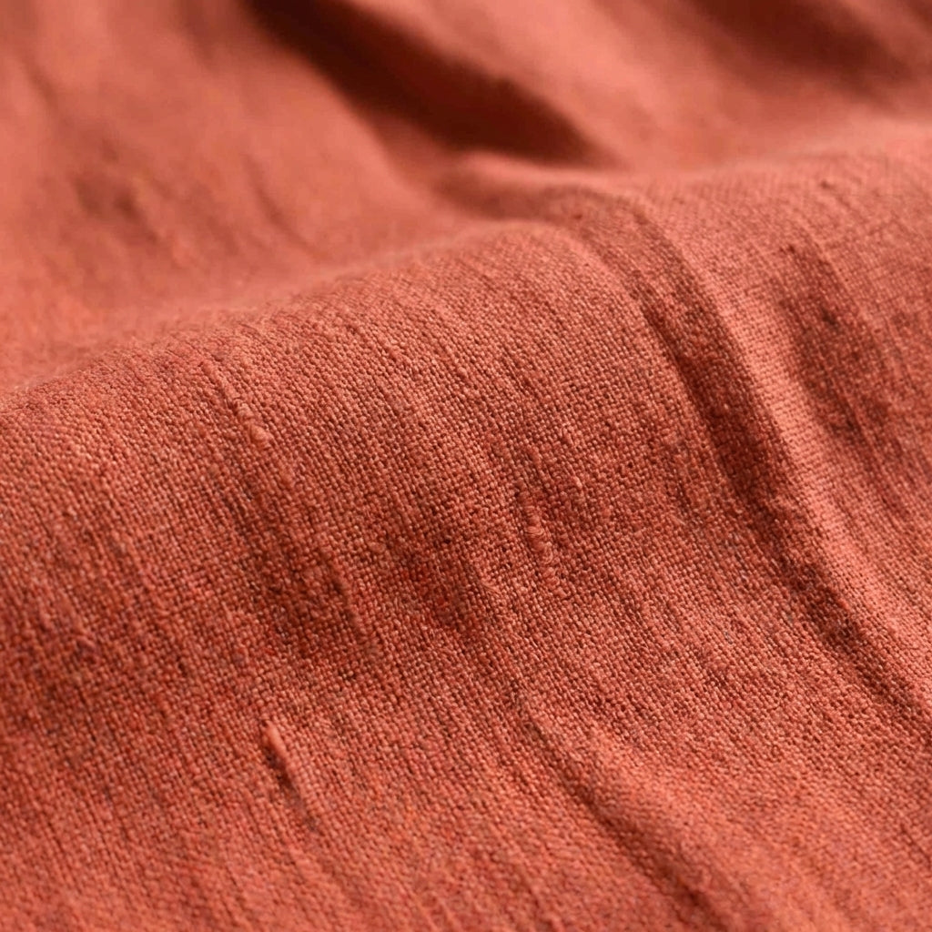 Linen Carrot Pants for Women- Rust