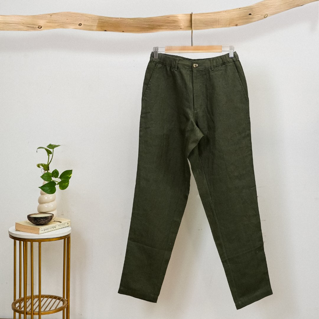 100% Premium Linen Chinos - Men