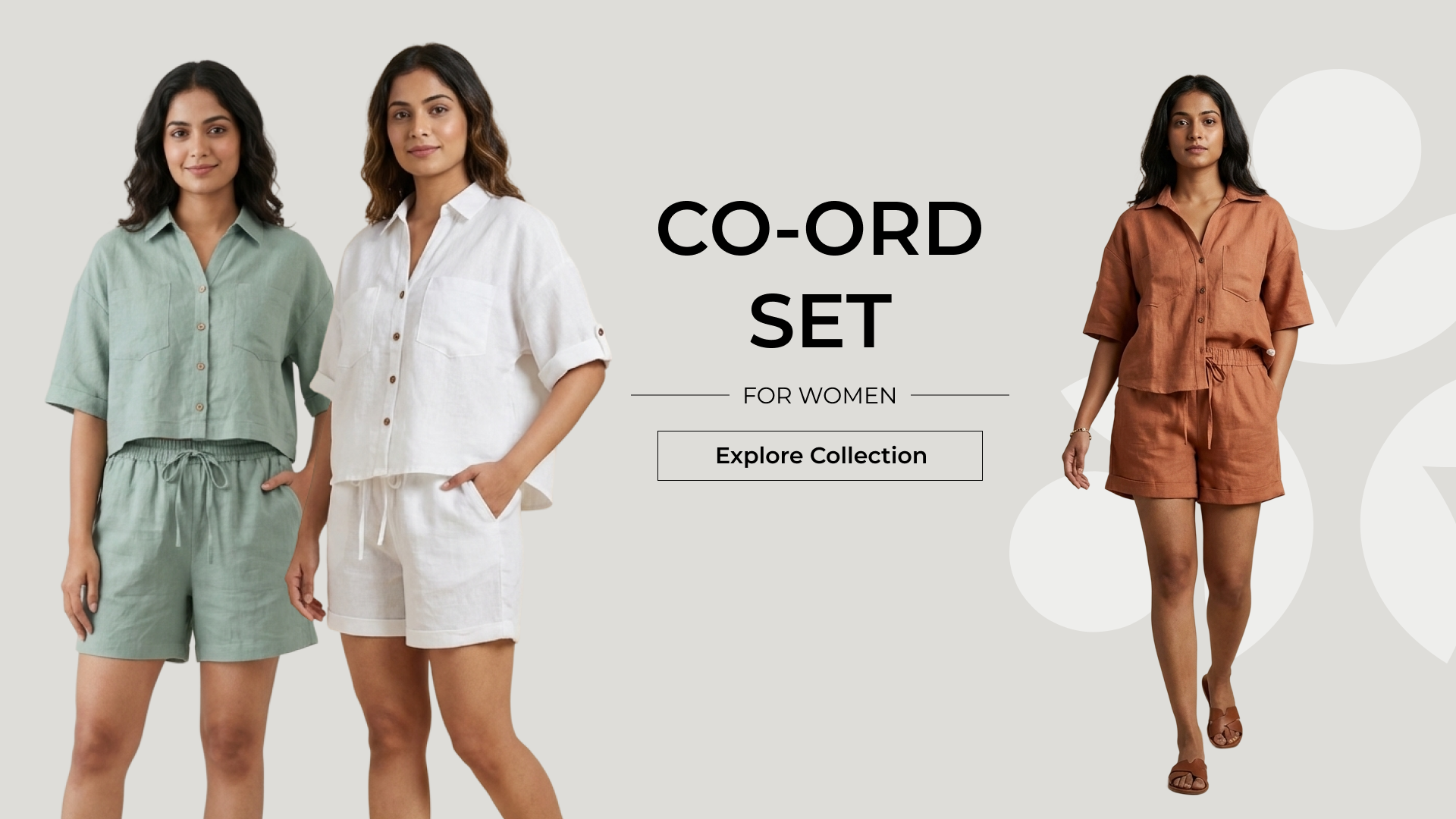 100% Premium Linen Co-ord sets for Women