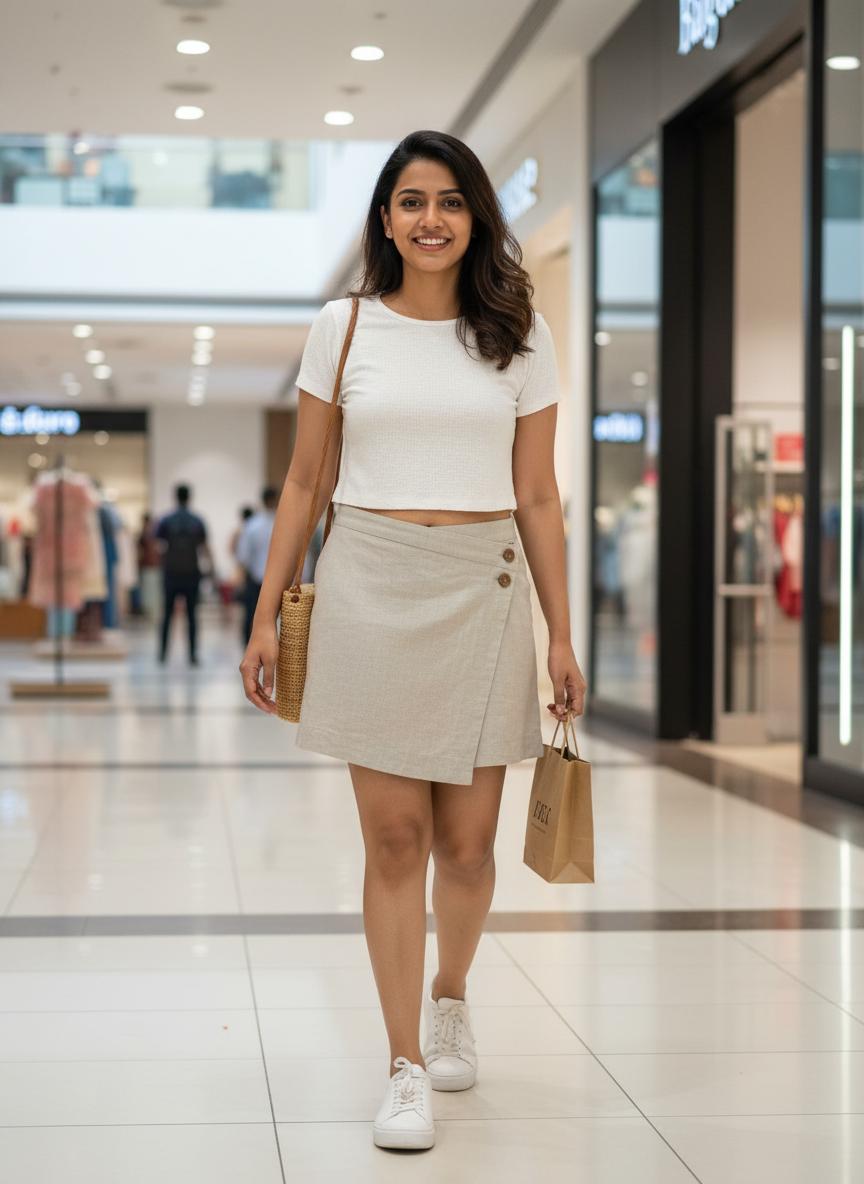 100_Premium_Linen_Skorts_Beige