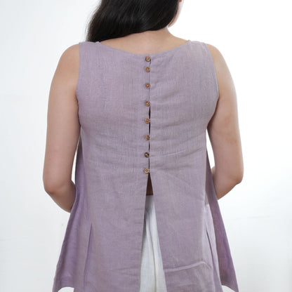 100% Linen Asymmetrical Top - Women