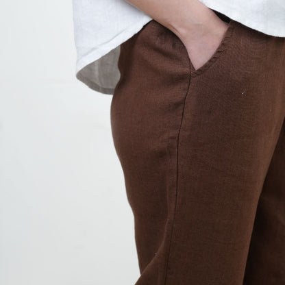 100% Premium Linen Relaxed fit Pants- Women