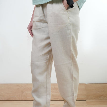 100% Premium Linen Relaxed fit Pants- Women