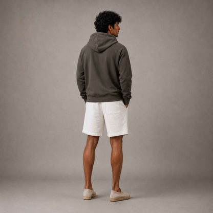 Linen Classic Shorts for Men- White
