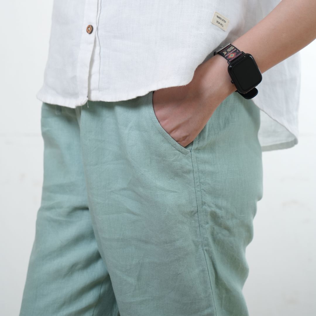 100% Premium Linen Relaxed fit Pants- Women
