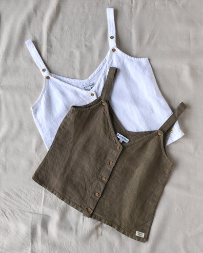 100% Premium Linen Sleeveless Top