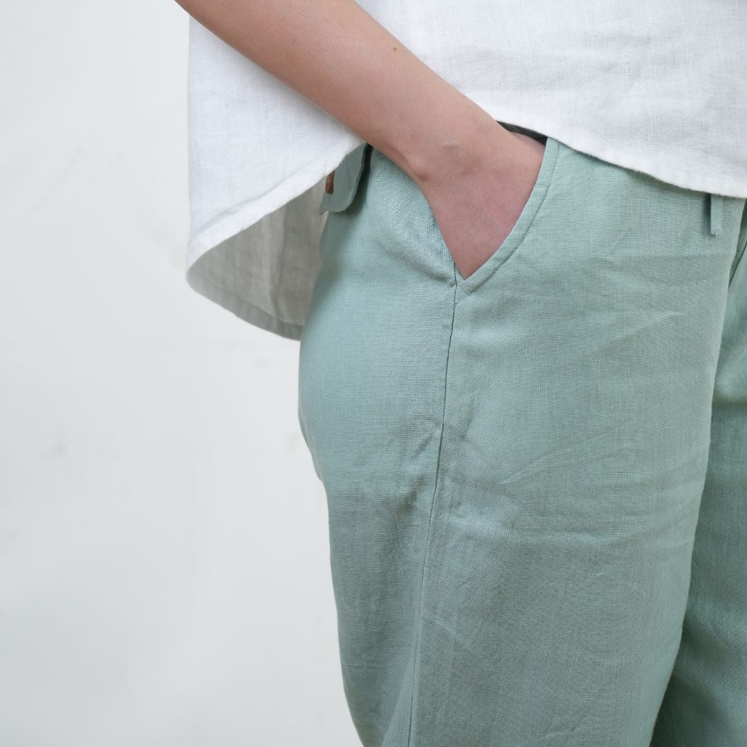 100% Premium Linen Relaxed fit Pants- Women