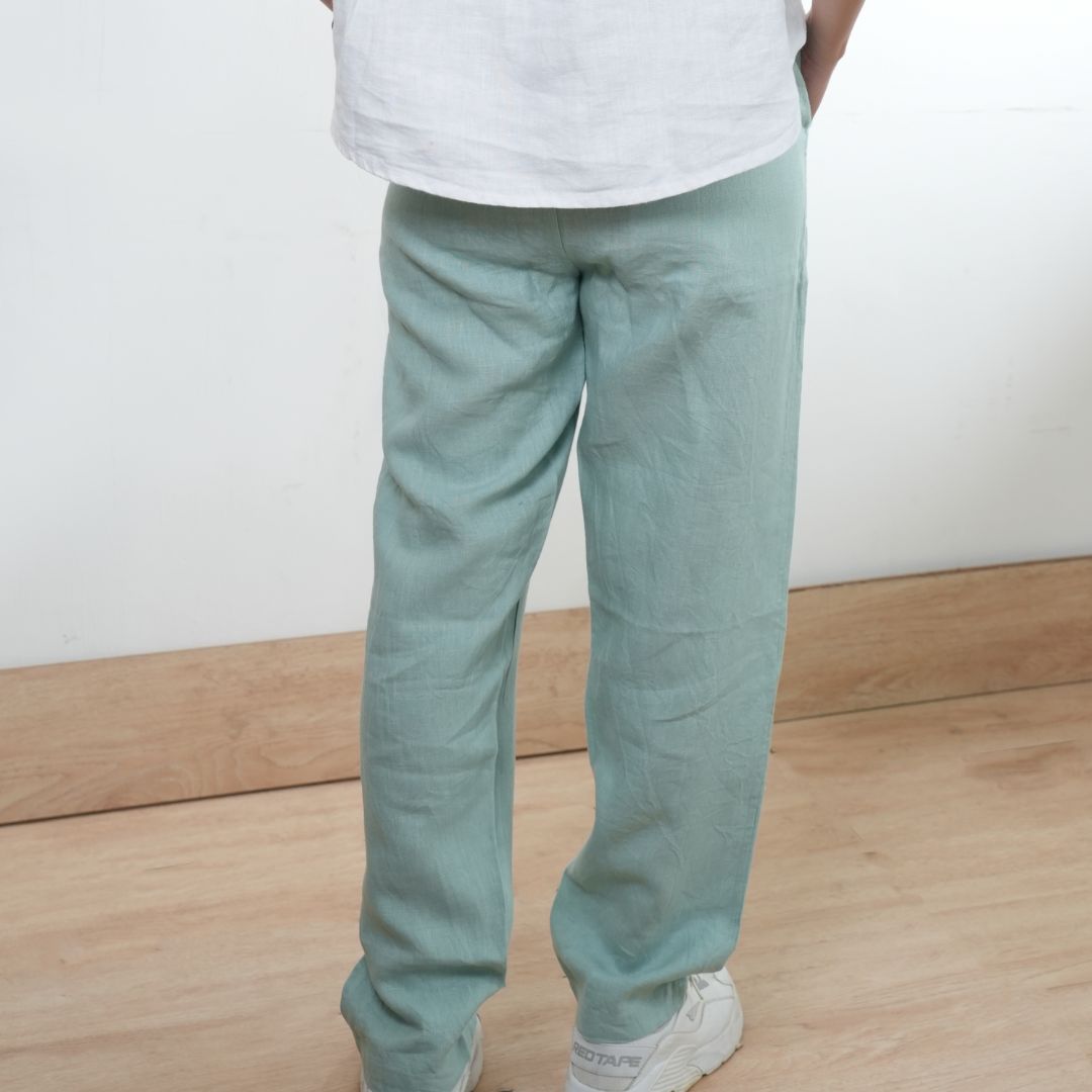 100% Premium Linen Relaxed fit Pants- Women