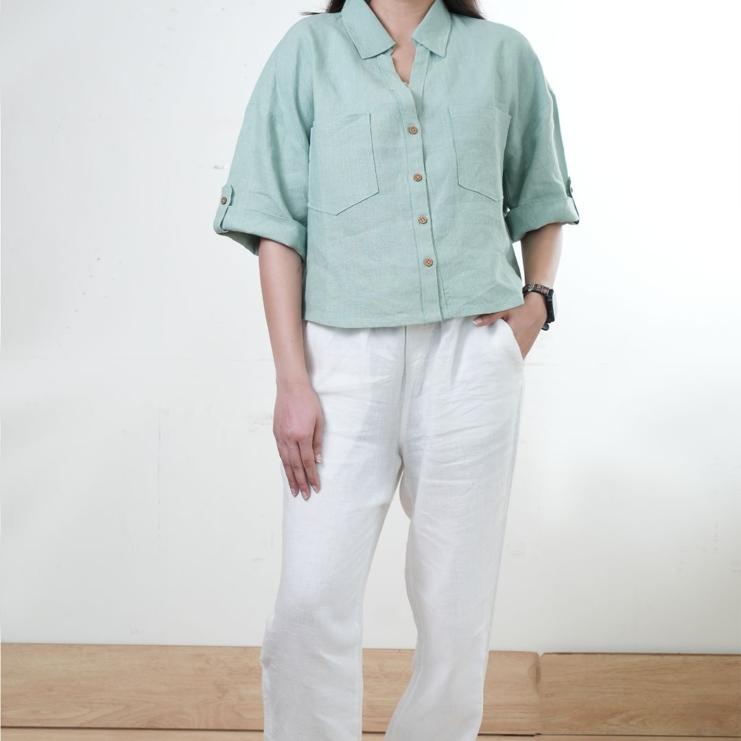 100% Premium Linen Relaxed fit Pants- Women