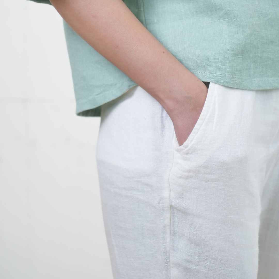 100% Premium Linen Relaxed fit Pants- Women