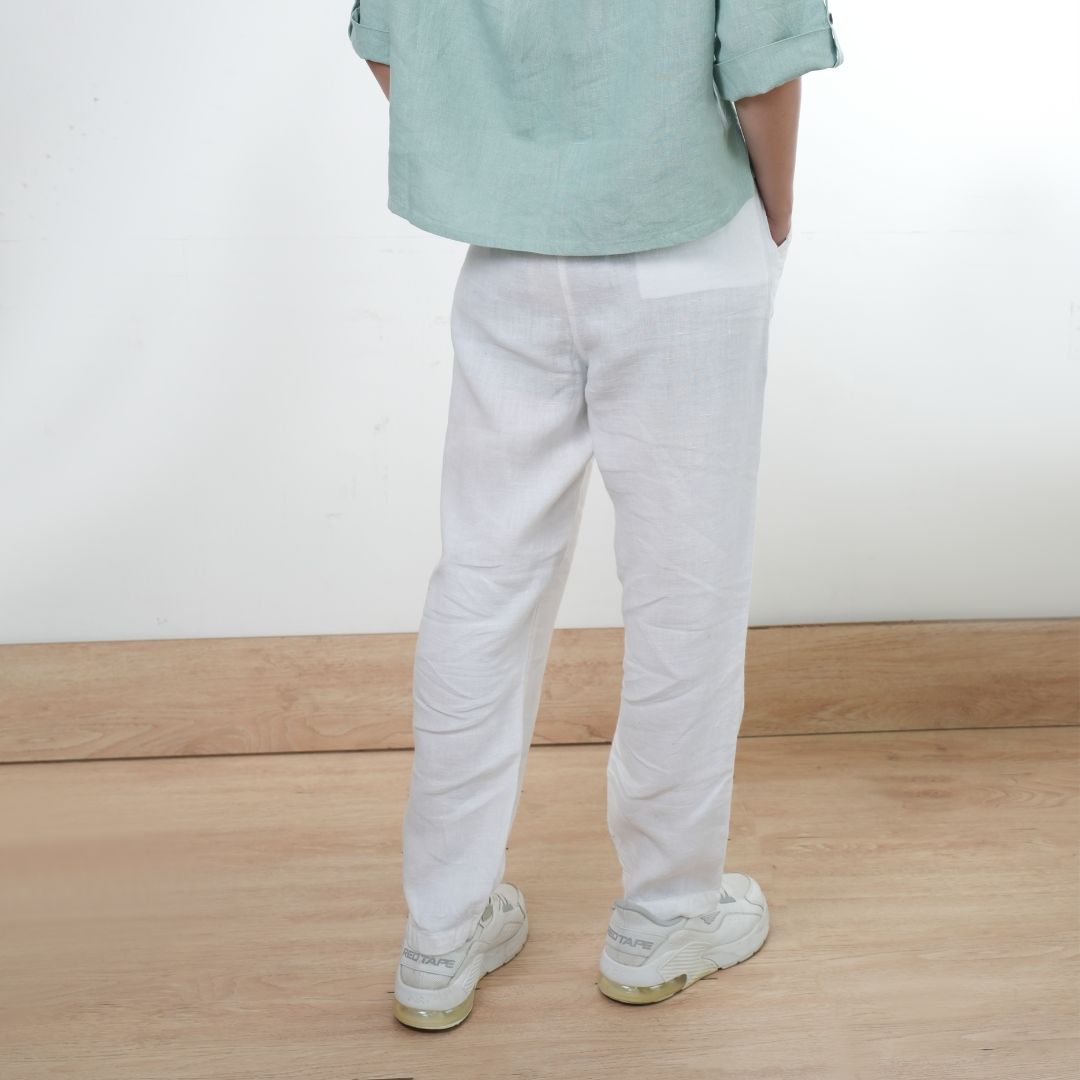 100% Premium Linen Relaxed fit Pants- Women