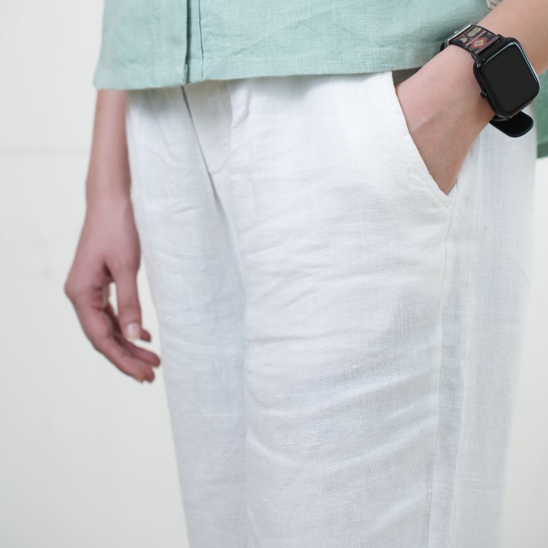 100% Premium Linen Relaxed fit Pants- Women