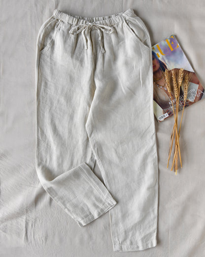 100% Premium Linen Flared Relaxed fit Pants