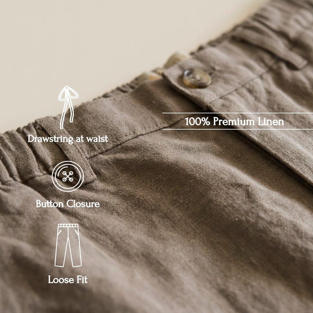 Linen Chinos for Men- Taupe