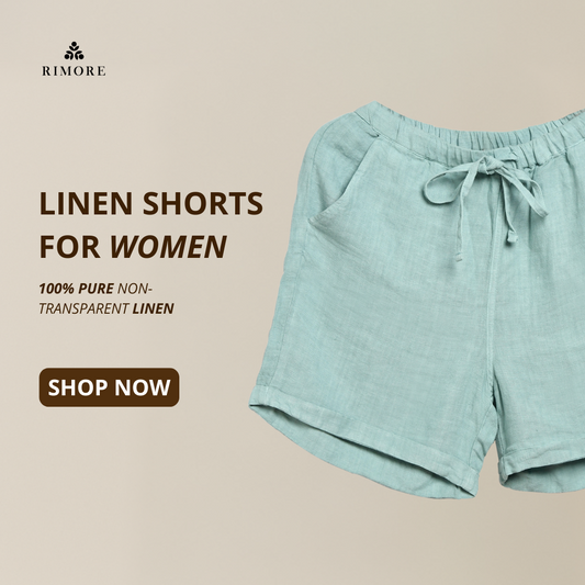 100% Premium Linen Shorts - Women