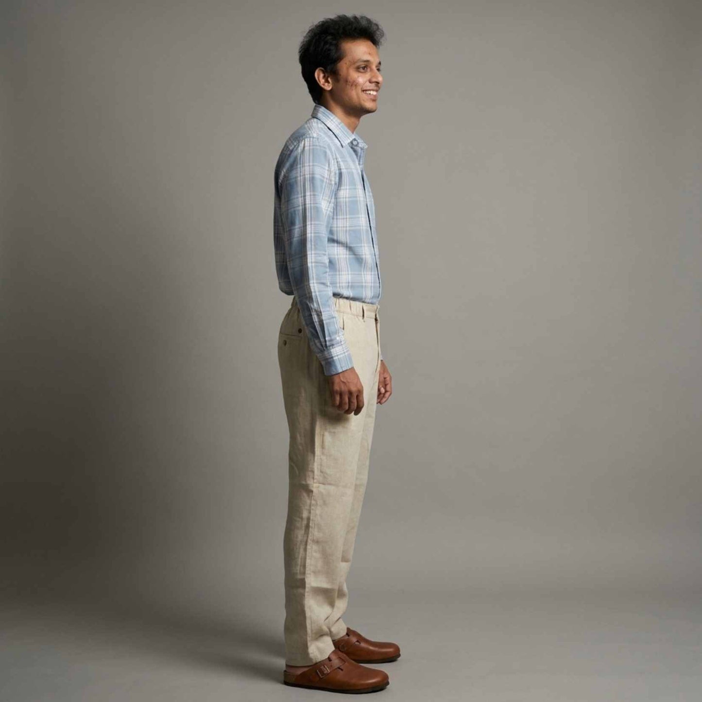 Linen Chinos for Men- Taupe