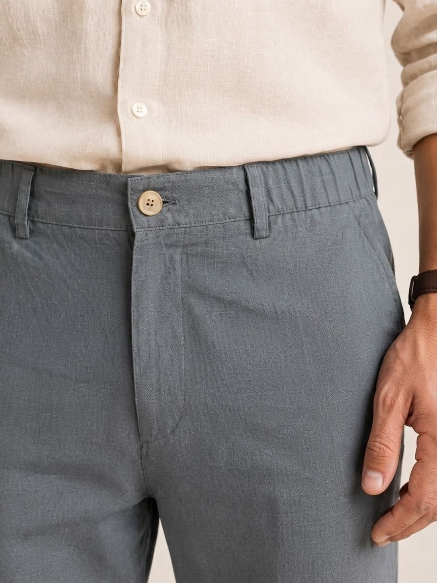 Linen Chinos for Men- Grey
