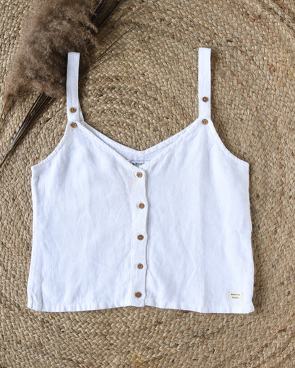 100% Premium Linen Sleeveless Top