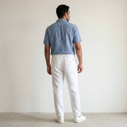 Linen Chinos for Men- White