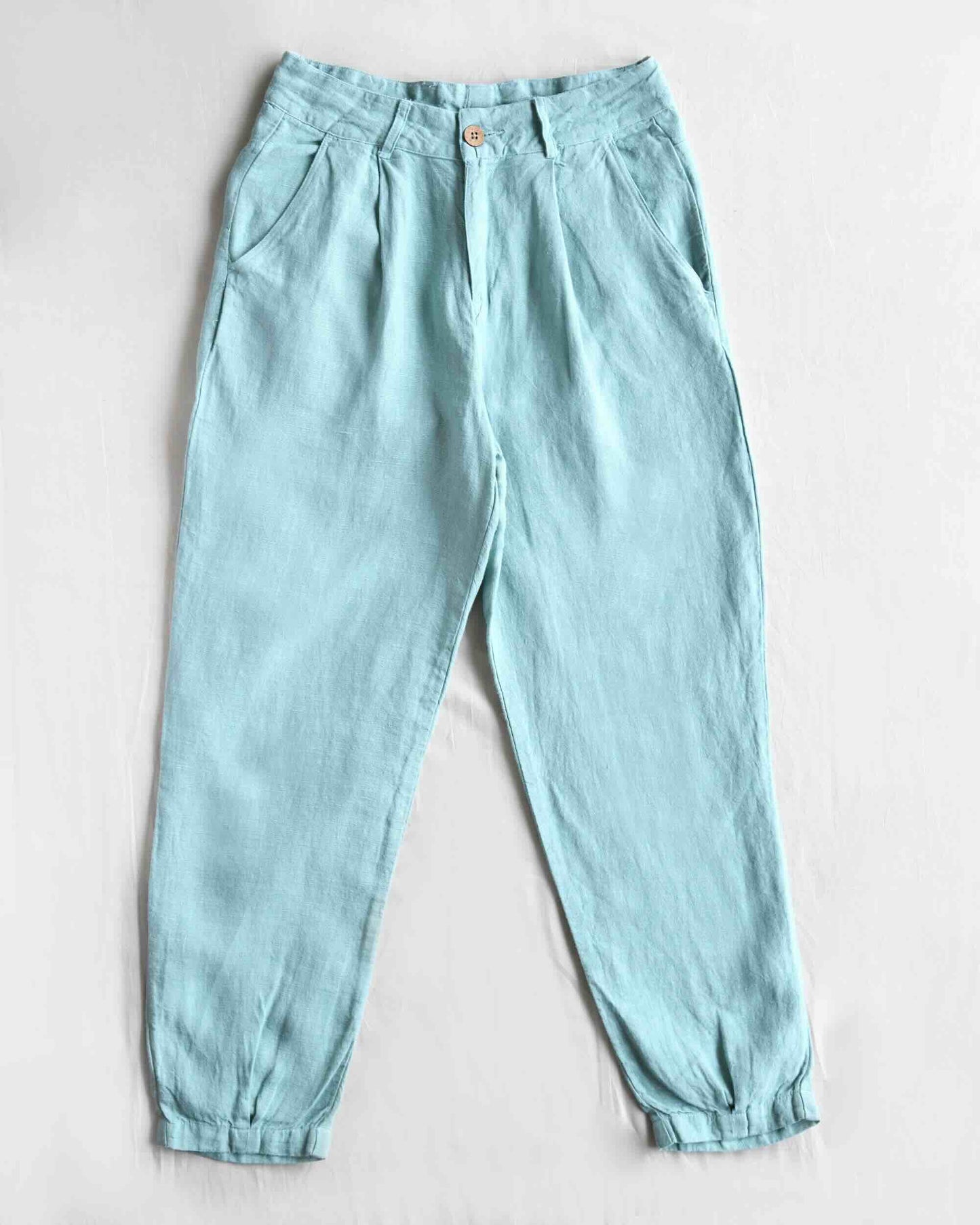 100% Premium Linen Carrot Pant - Women