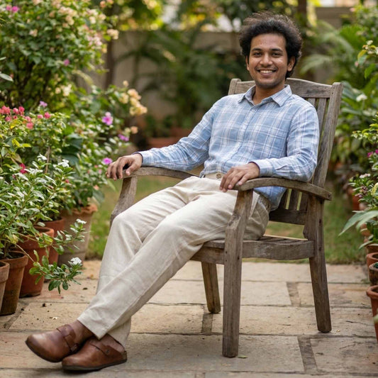 Linen Chinos for Men- Taupe