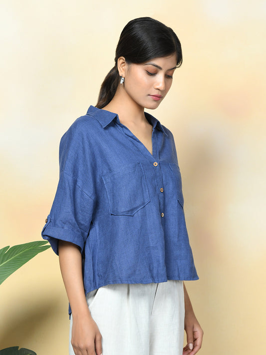 100% Premium Linen Boxy Shirt