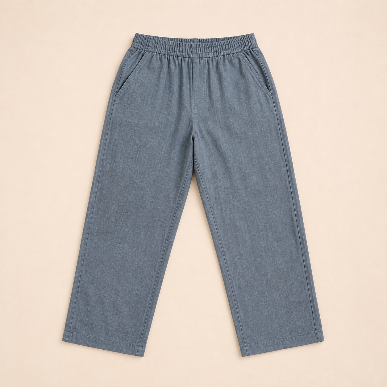 Linen Relaxed Fit Pants for Women- Grey