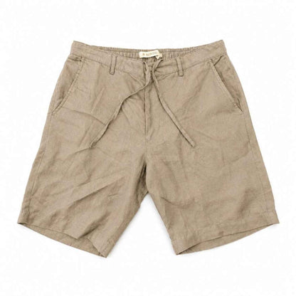 Linen Buttoned Shorts for Men- Taupe
