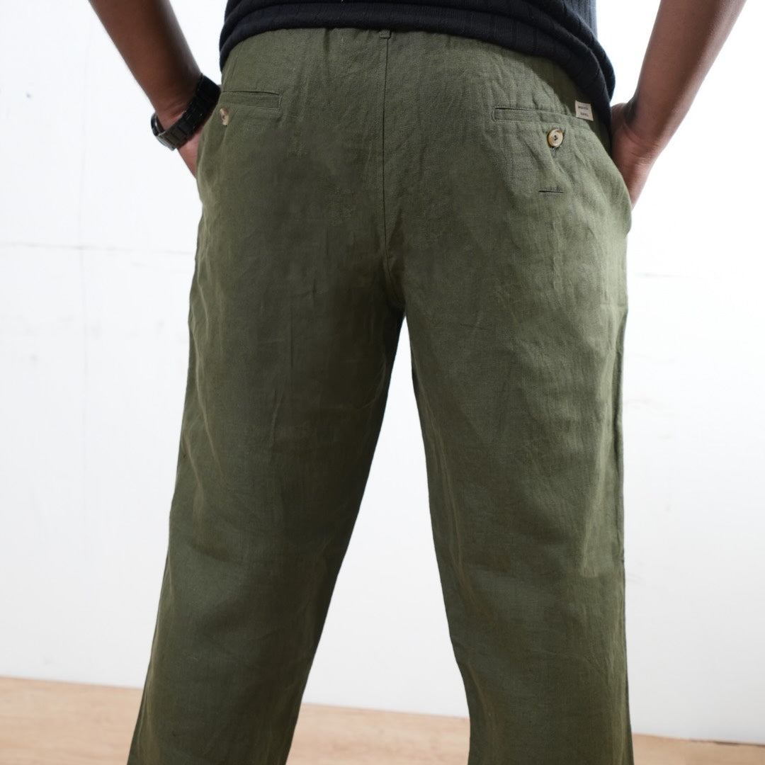 100% Premium Linen Chinos - Men