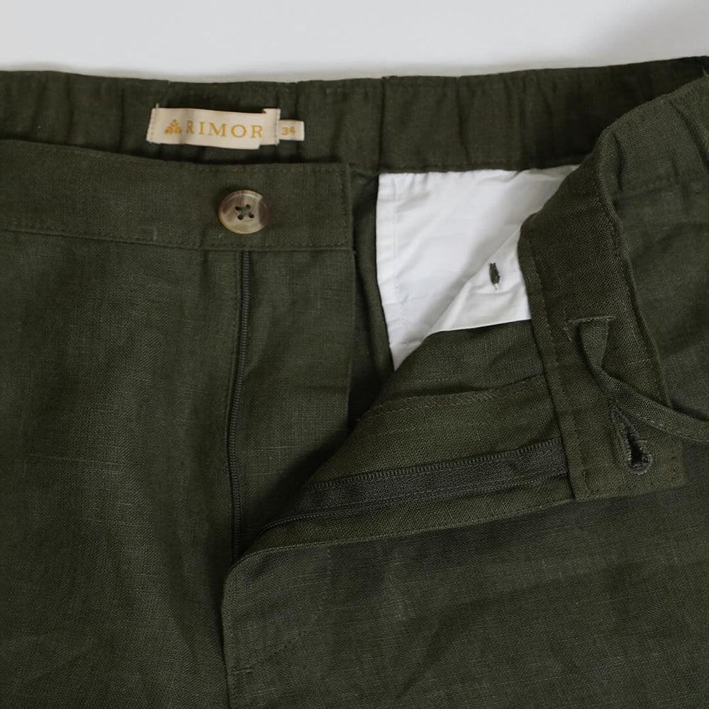 Linen Chinos for Men- Olive