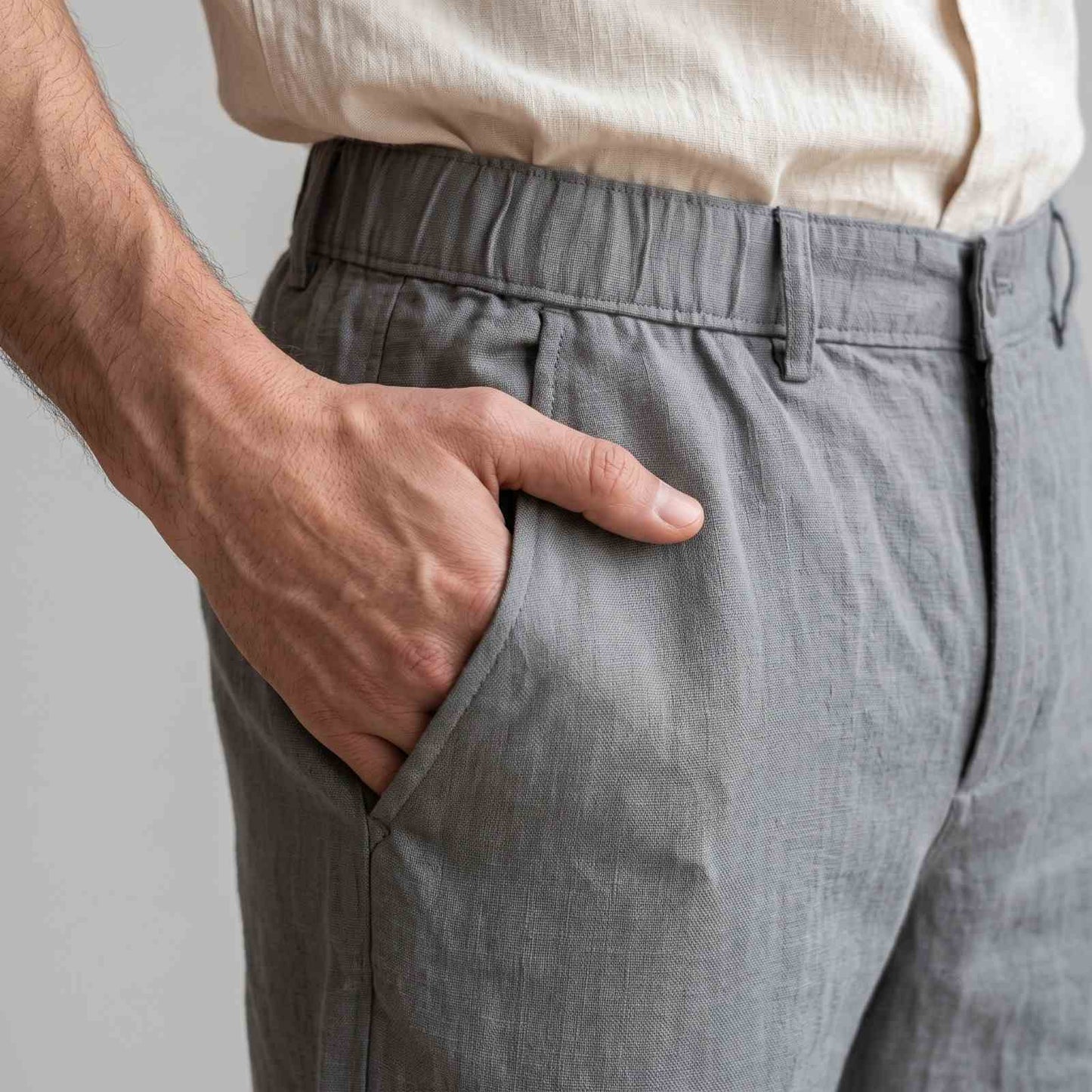 Linen Chinos for Men- Grey