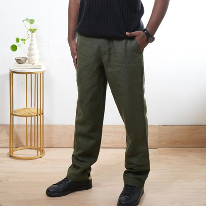 100% Premium Linen Chinos - Men
