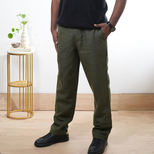 100% Premium Linen Chinos - Men