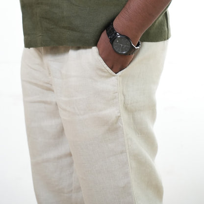 100% Premium Linen Chinos - Men